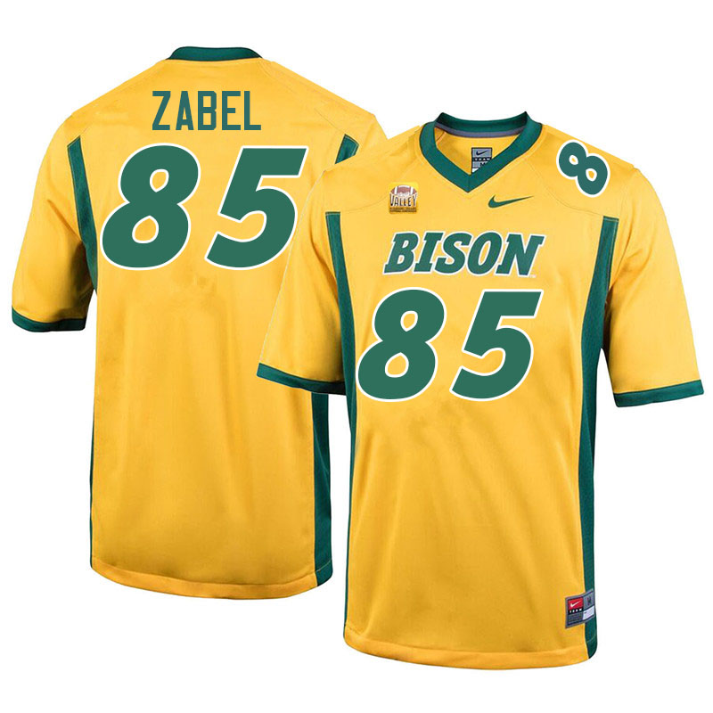 North Dakota State Bison #85 Jett Zabel College Football Jerseys Stitched-Yellow